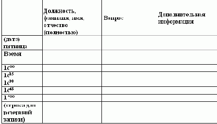 Прием посетителей